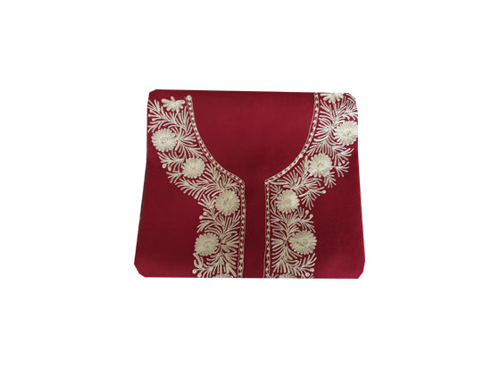 Women Woolen Suits Kashmiri Embroidery Suits Unstitched Dress Material for women (Maroon-3)