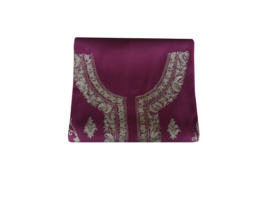 Women Woolen Suits Kashmiri Embroidery Suits Unstitched Dress Material for women (Magenta)