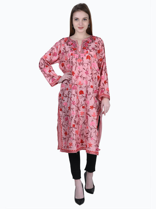 Kashmir Gallery Kashmiri Kurti for Women Cotton Kurti with Embrith Charming Embroidery