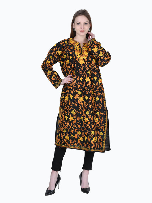 Kashmir Gallery Kashmiri Kurti for Women Cotton Kurti with Embrith Charming Embroidery