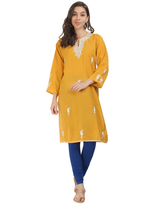 Kashmir Gallery Kashmiri Kurti for Women Cotton Kurti with Embroidery Long A Line Kurtis with Charming Embroidery (Copy)